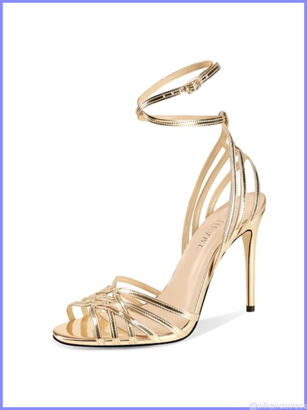 Women Strappy Stiletto Heels Lace Up Slingback Open Square Toe Sandals